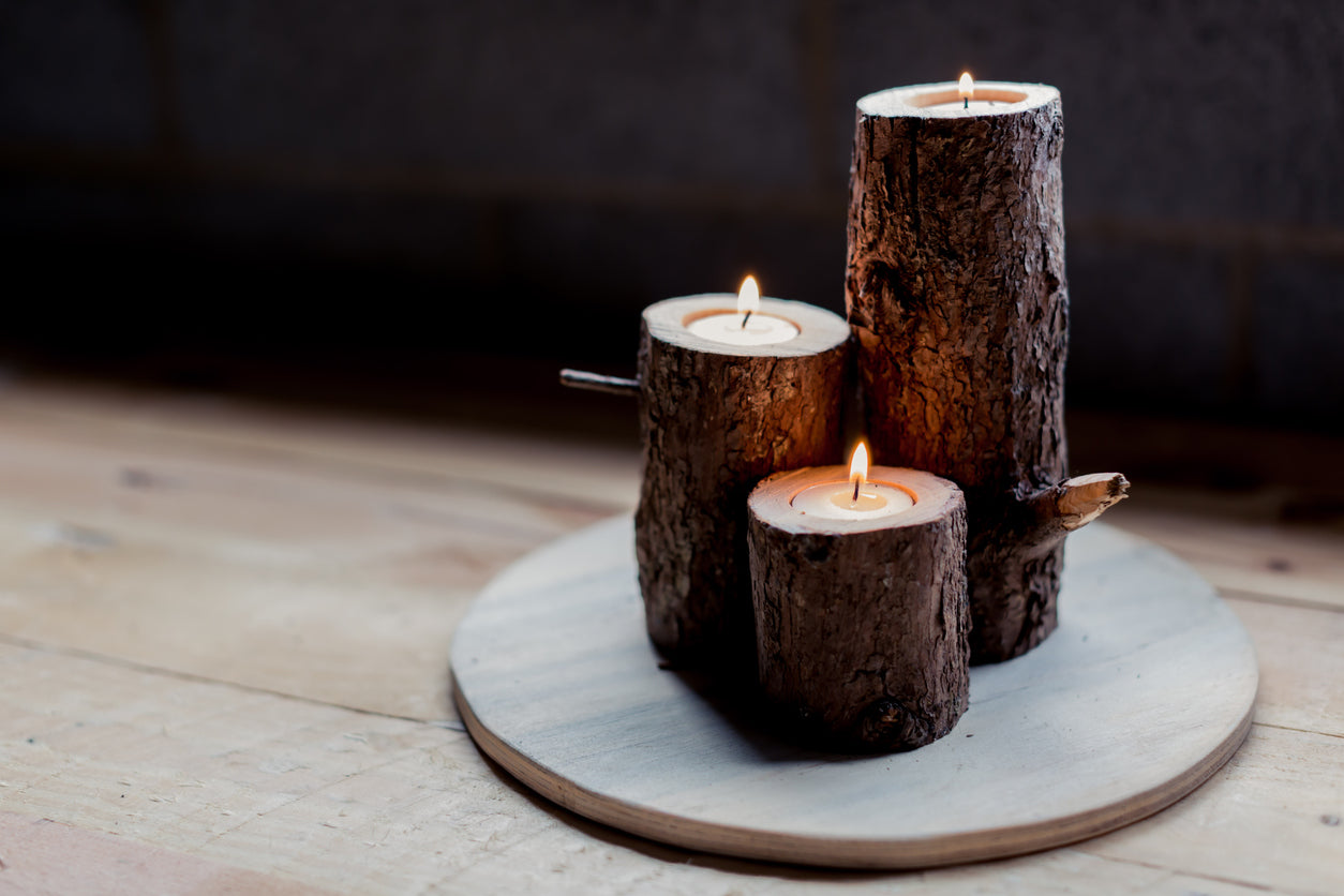 How To Make Rustic Candle Holders in About An Hour