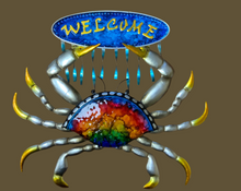 Blue and White Capiz Shell Decor.  This piece is made from Metal 16 inches Long And 17 inches wide.  This will look great with any home Decor Enhance your home decor with this beautifully crafted 16 inch long and 17 inch wide Blue and White Capiz Shell Decor. Made from high-quality metal, this piece will add an elegant touch to any room. Its versatile design makes it the perfect addition to any style of home decor. Bring a touch of sophistication into your living space with this stunning wall decor.