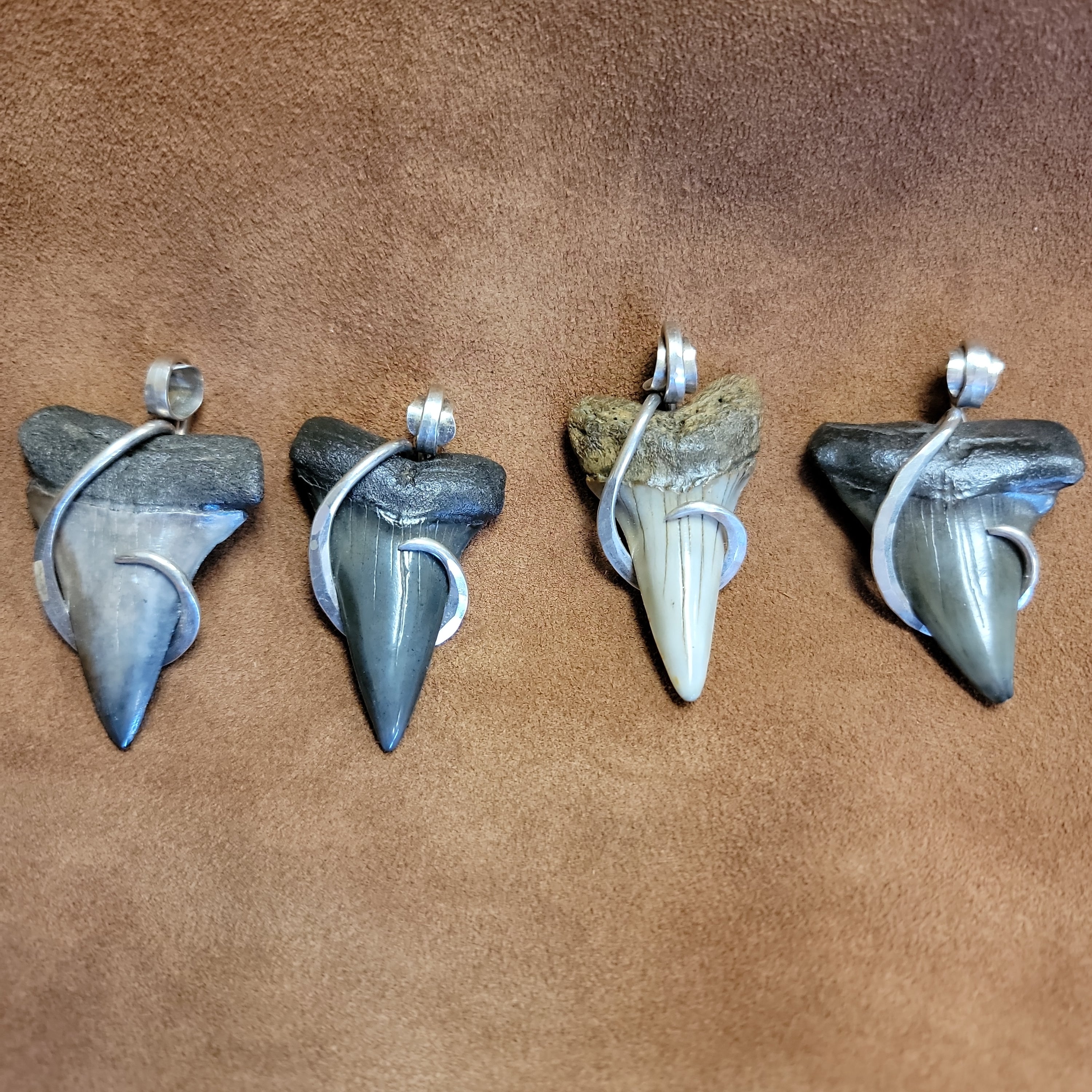 Great White Shark Pendent Sterling Silver Wrap