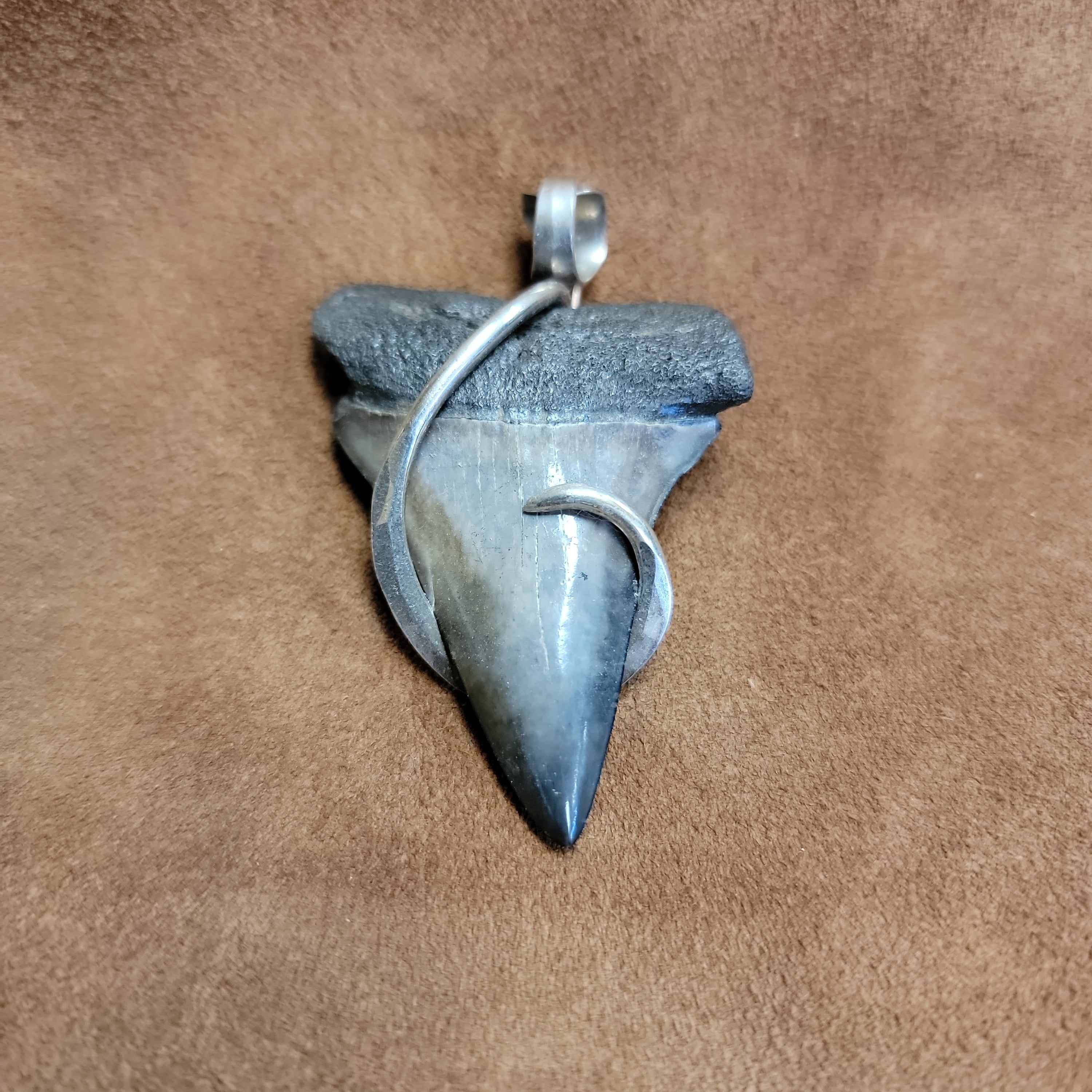 Great White Shark Pendent Sterling Silver Wrap