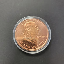 Copper Coin Franklin .999 copper