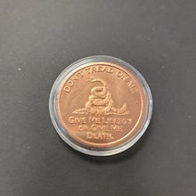 Copper Coin Don't Tread on Me  .999 copper