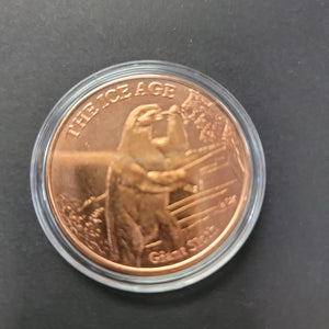 Copper Coin Giant Sloth .999 copper