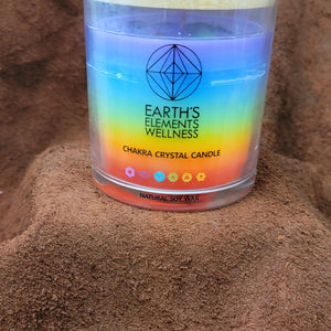 Earth Elements Wellness Chakra Crystal Candle