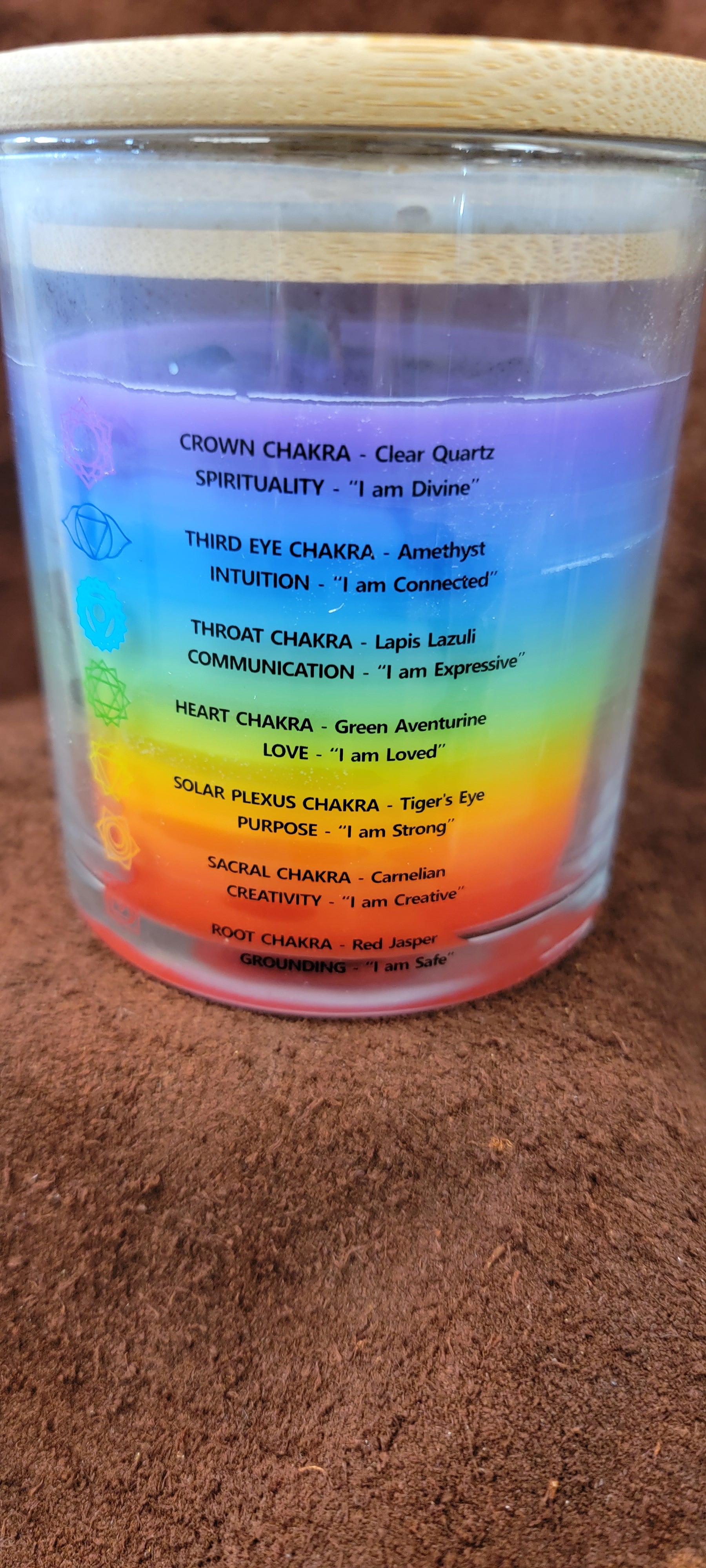 Earth Elements Wellness Chakra Crystal Candle