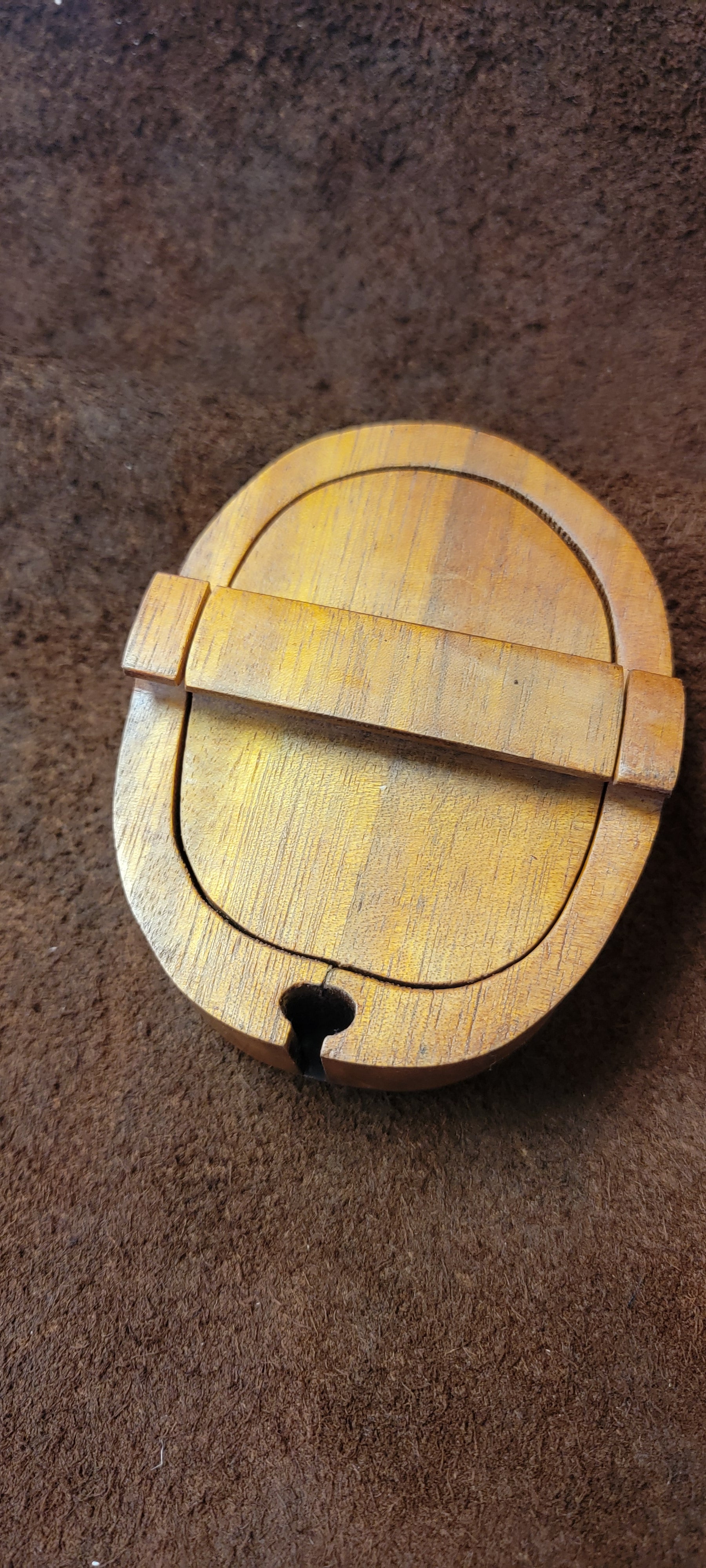 Wooden Carved Puzzle Box Turtle