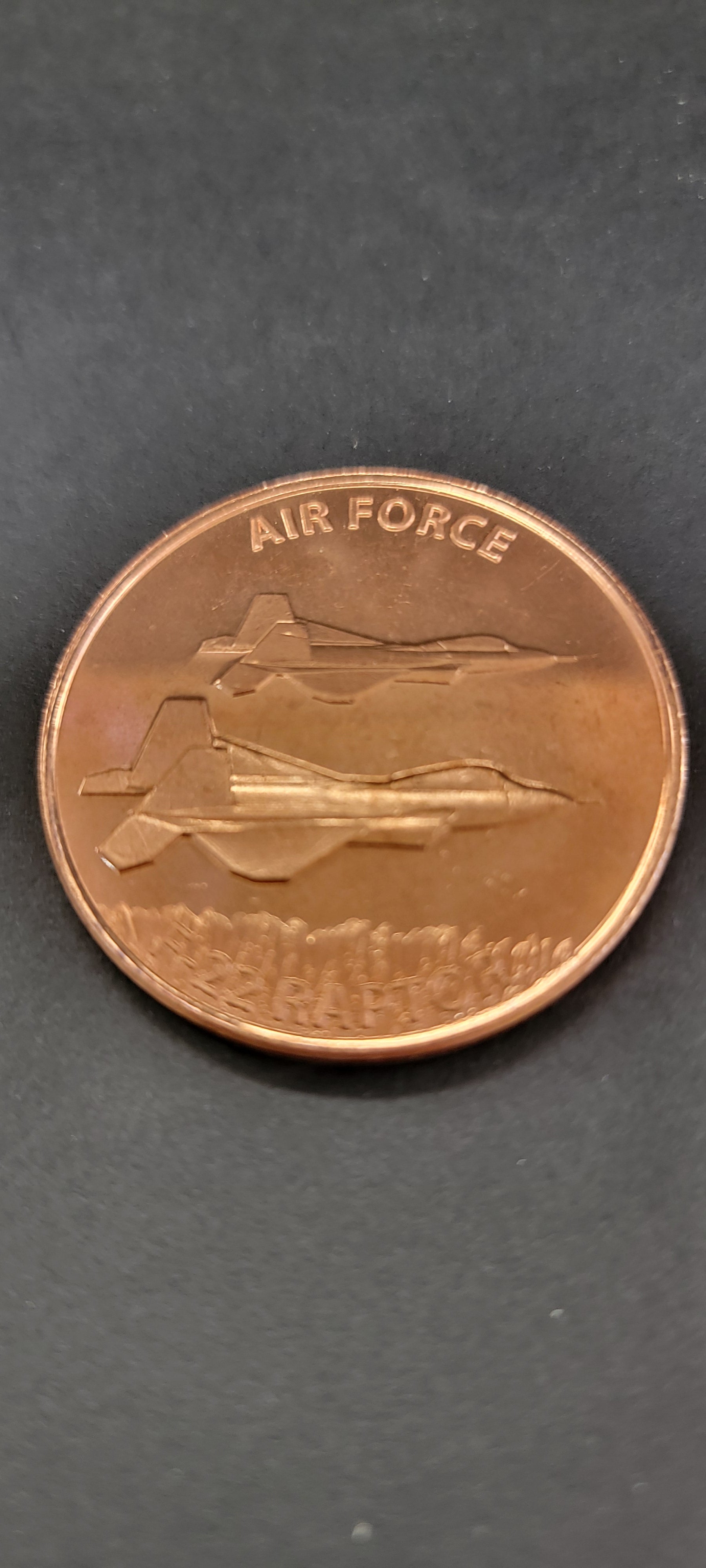 Copper Coin AirForce F-22 .999 copper