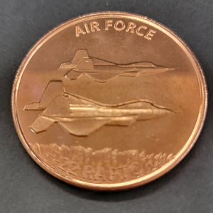 Copper Coin AirForce F-22 .999 copper
