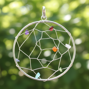 Dream Catcher Pendent Large Silver Color