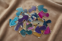 Agate Mushroom Pendents