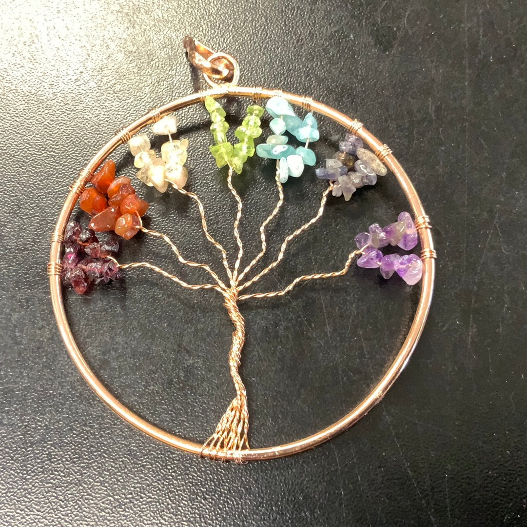 Tree Of Life Pendant Large Rose Gold Color