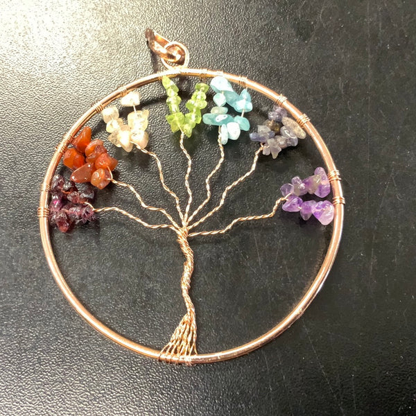 Tree Of Life Pendant Large Rose Gold Color
