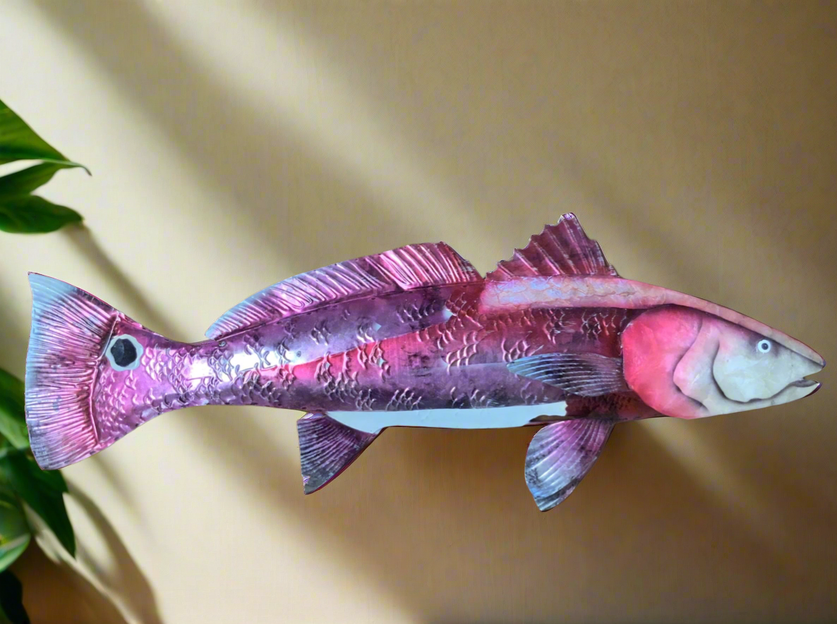 Blue and White Capiz Shell Decor.  This piece is made from Metal 24 inches Long This will look great with any home Decor Handcrafted using only the highest-quality materials, this Blue and White Capiz Shell Decor piece is 24 inches long and made from durable metal. With its eye-catching design and versatile color scheme, this piece will instantly elevate the look of any home decor.