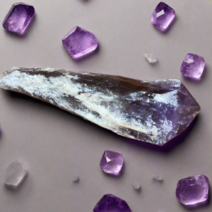 Experience the power of Amethyst with our 1Lb 8.3Oz Amethyst Point Gemstone! This large and beautiful crystal is not only a stunning addition to your collection, but also a powerful tool for spiritual healing and growth. Let its deep purple hue inspire and guide you in your journey."Approximately 8 long x 2.5 wide
Weighing 1 lb 8.3 oz
