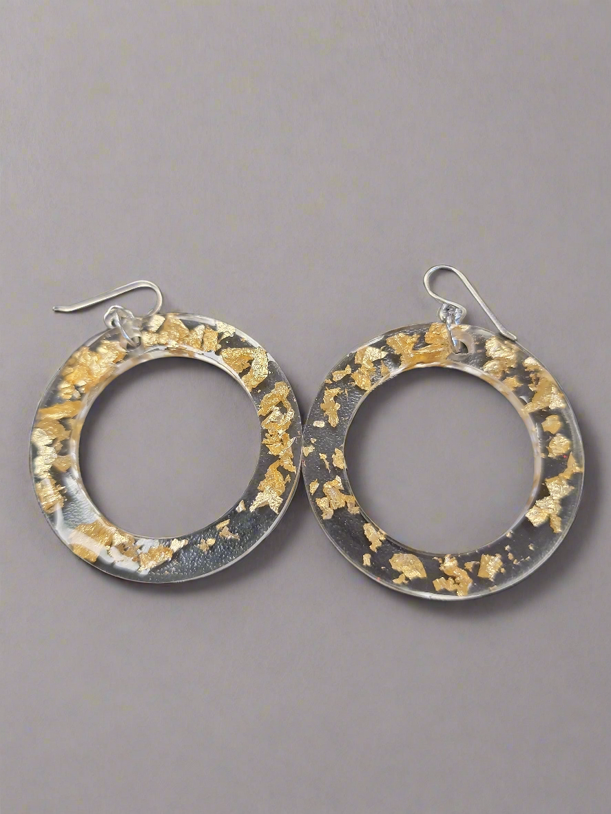 Resin Hoop Earrings by SB