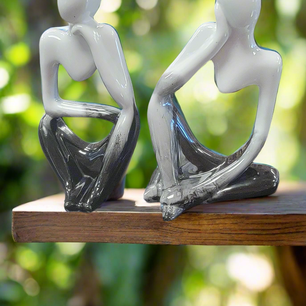 Women statues made of resin by Shirley bladeThese expertly crafted statues, made from high-quality resin, stand at a height of 5 inches. Their durable material ensures long-lasting beauty and adds a touch of sophistication to any space. Perfect for collectors, home decor, or as a unique gift.