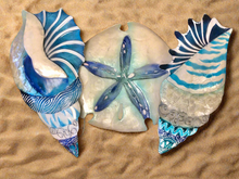 Blue & White Lovely Shell Wall Art 7 Decor