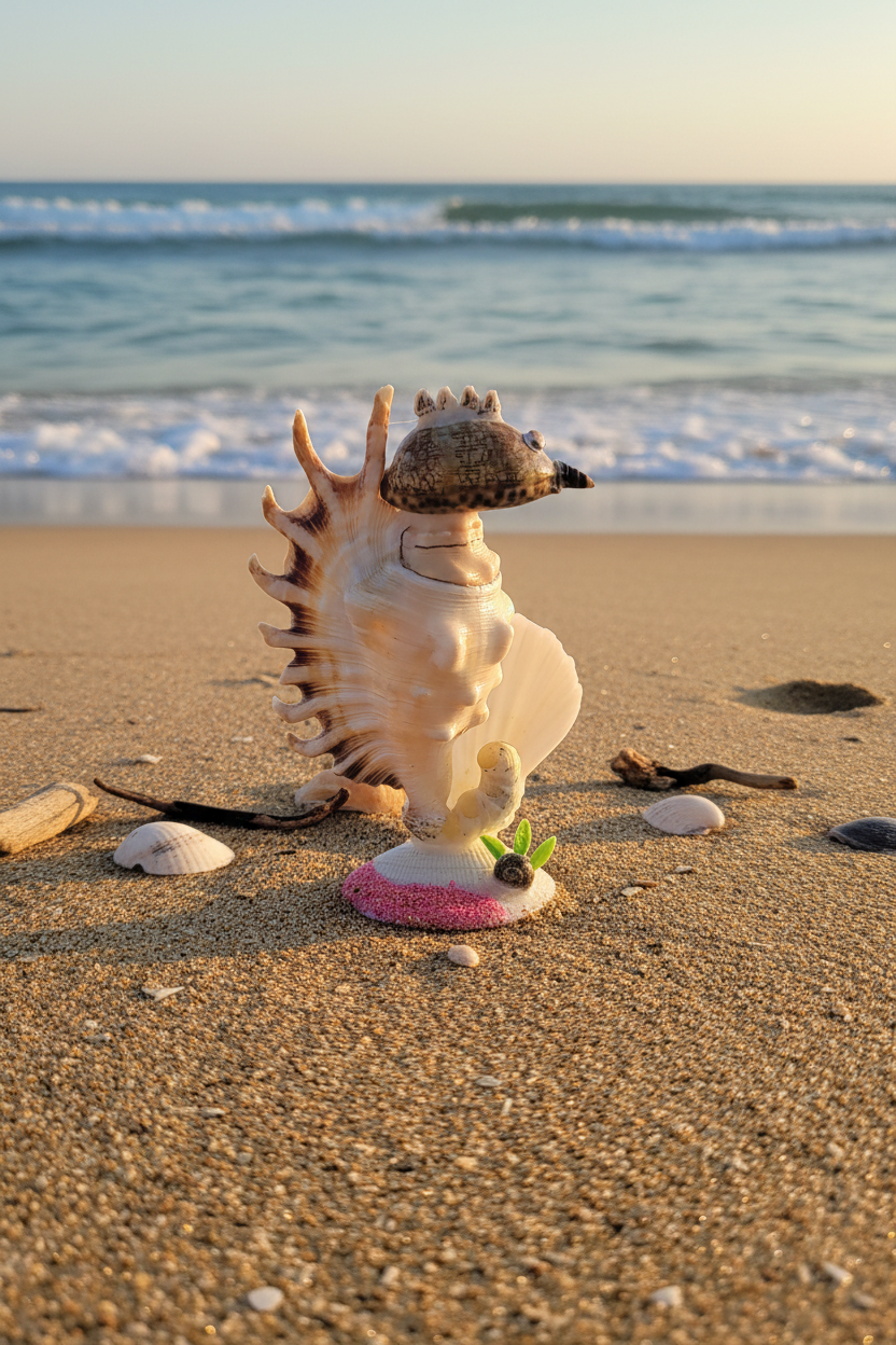 Shell figurine seahorse