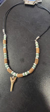 Shark Tooth Necklace Wood/Heish