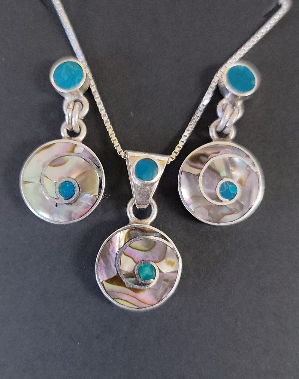 Peruvian Abolone Circle set