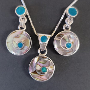 Peruvian Abolone Circle set