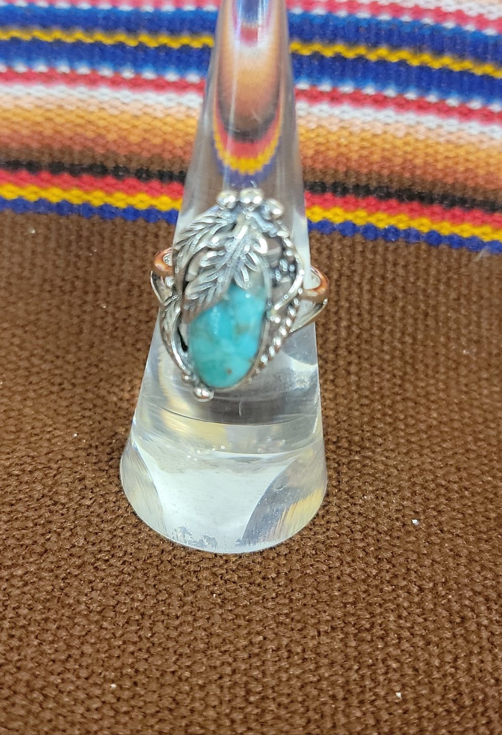 Turqo Silver Ring size6