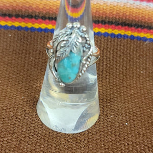 Turqo Silver Ring size6