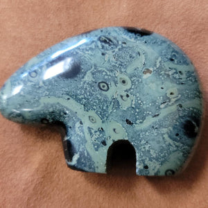 Kambaba Jasper Bear Carving