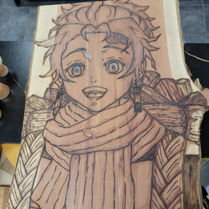 Wood Burning Tanjiro Kamado