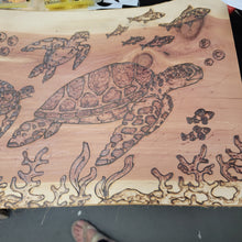 Wood Burning Sea Turtles