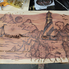Wood Burning Lighthouse