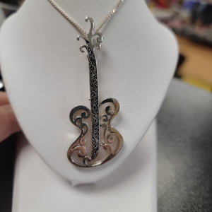 Mother of Pearl Guitar Silver