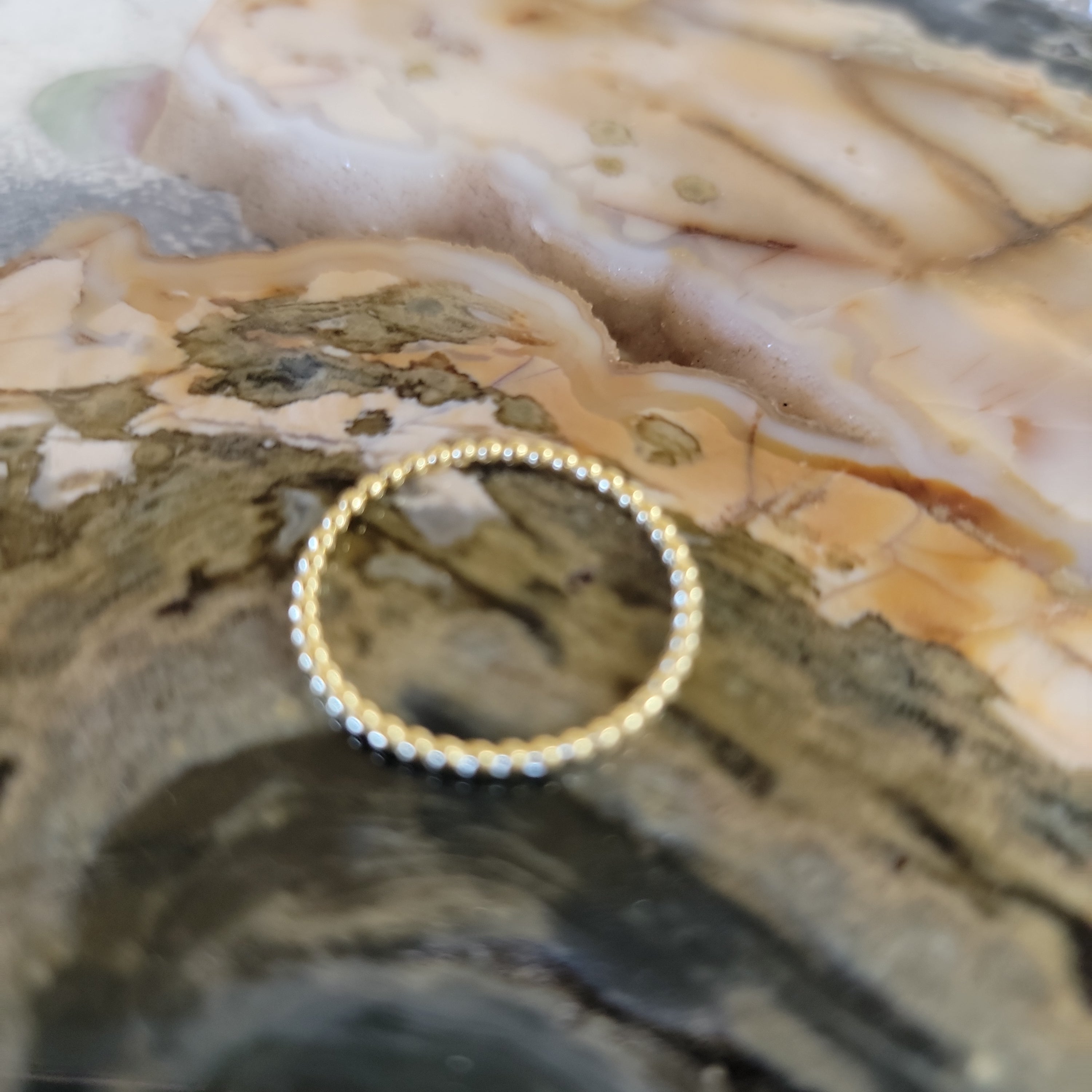 Dot Band Silver Ring size 7