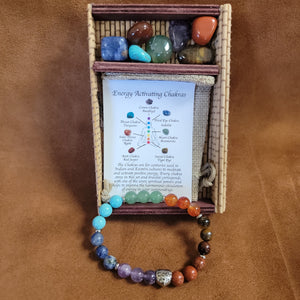 Chakra Bravelet with Stones and Case