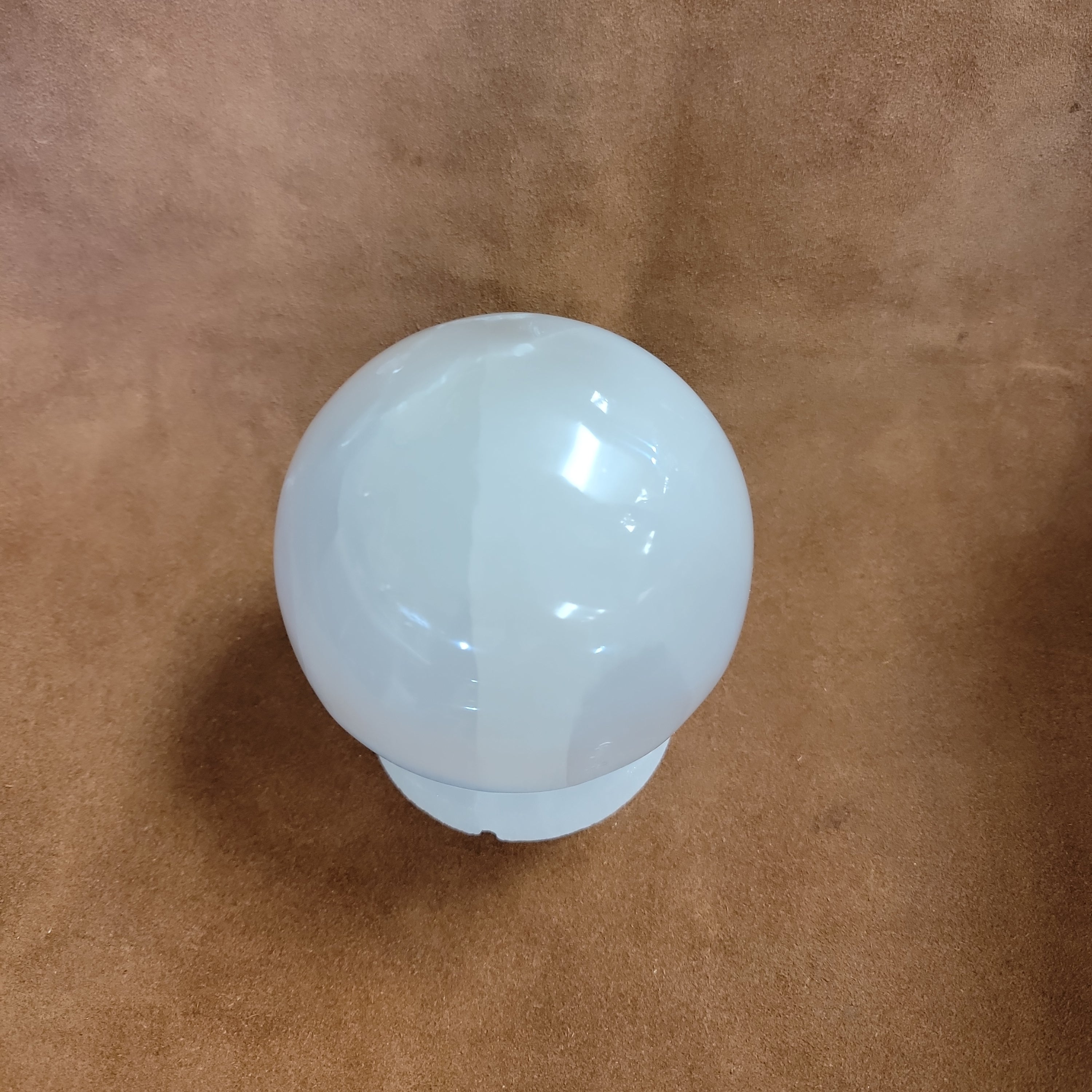 Selenite Sphere with selenite stamd