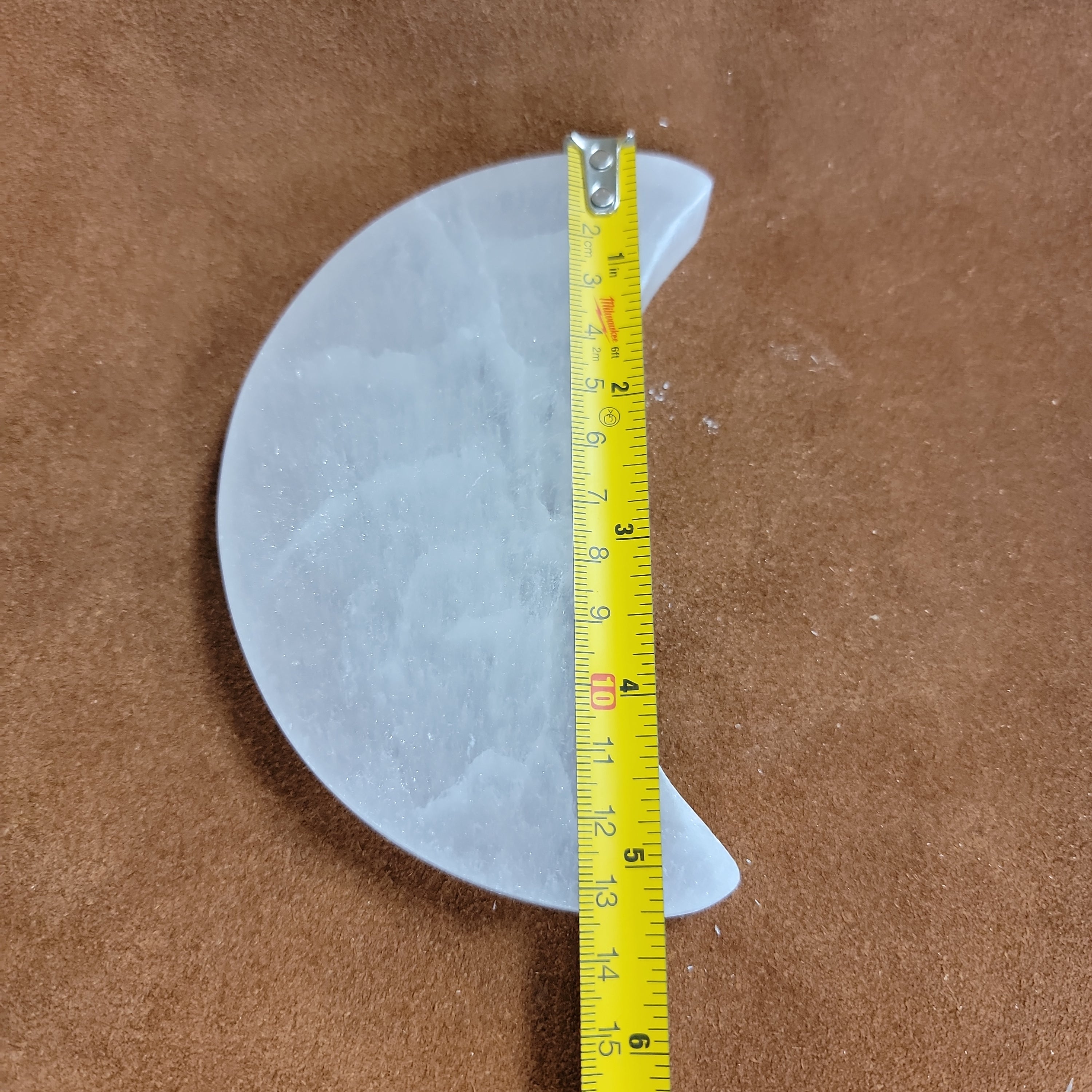 Selenite Moon with Face