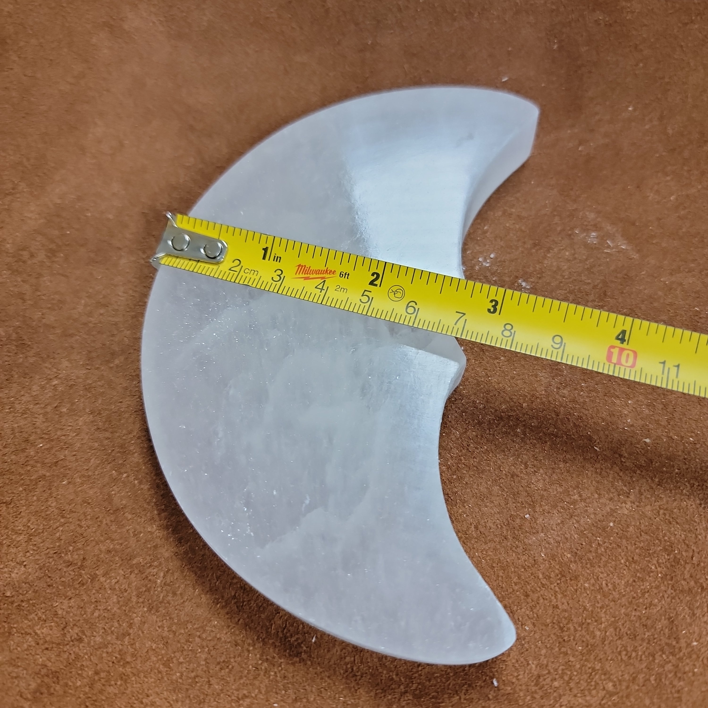 Selenite Moon with Face