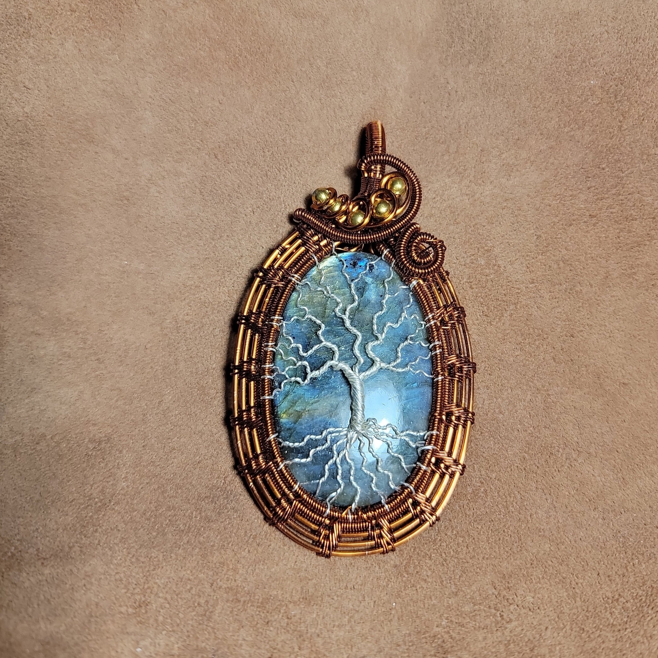 Wire Wrapped Copper Pendents