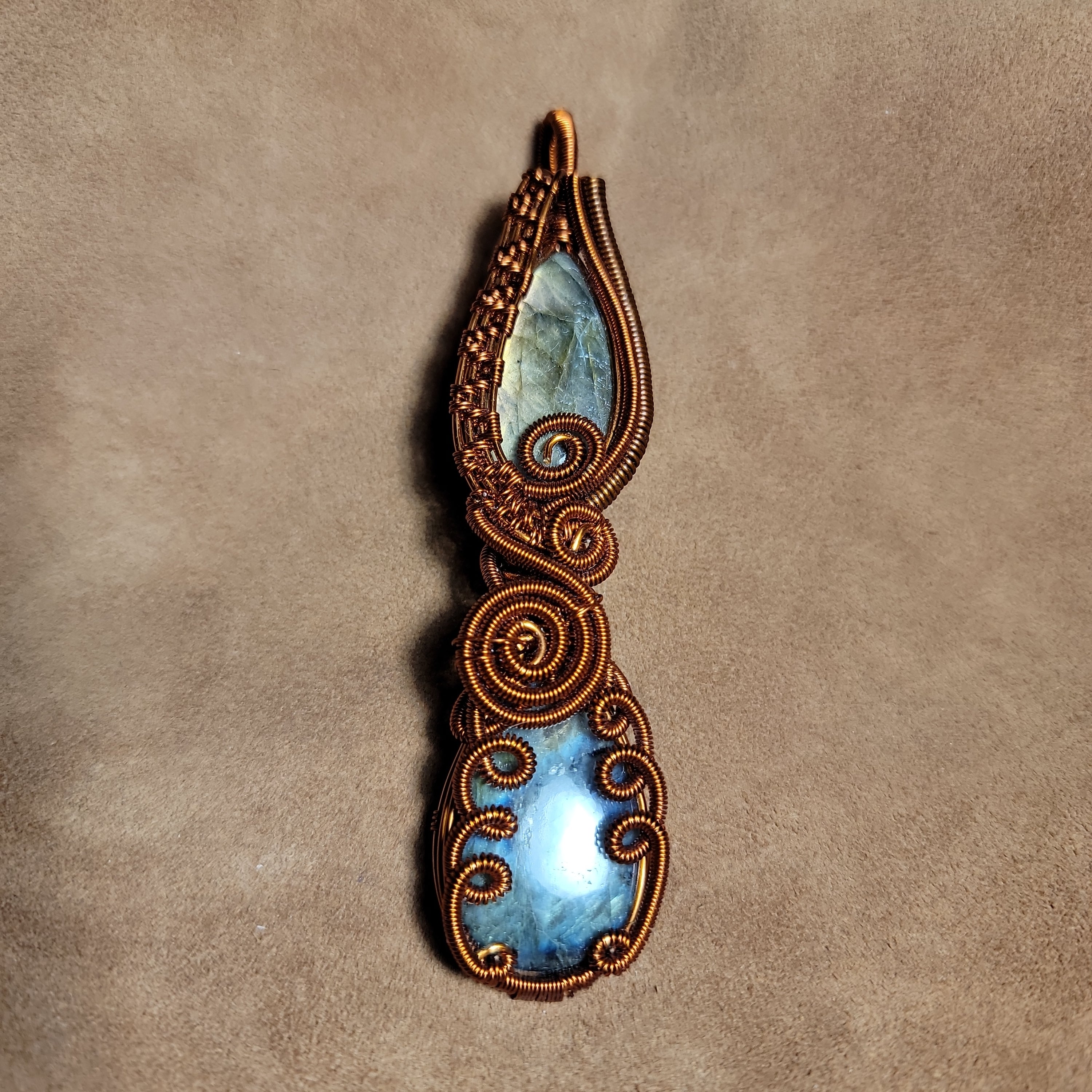 Wire Wrapped Copper Pendents