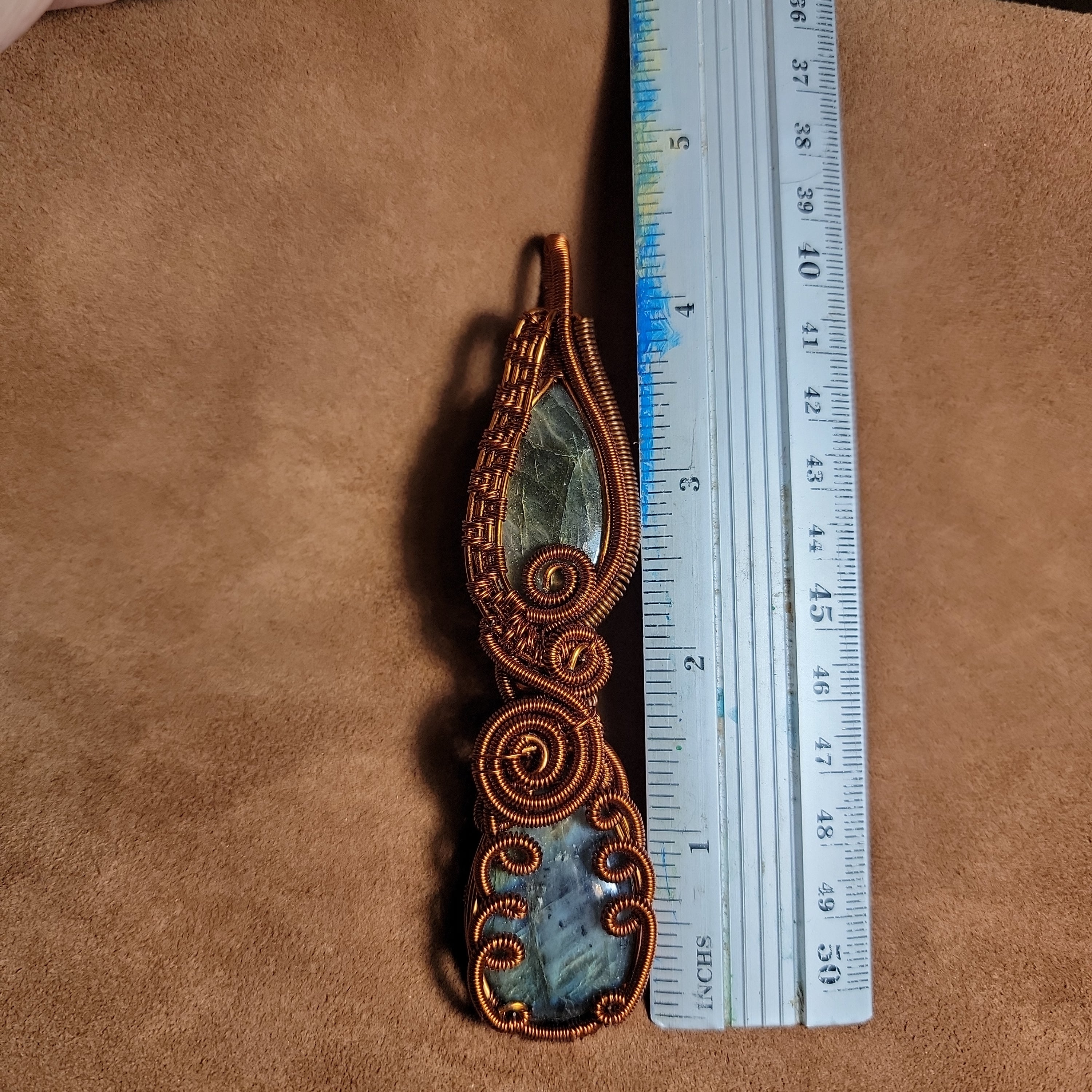 Wire Wrapped Copper Pendents