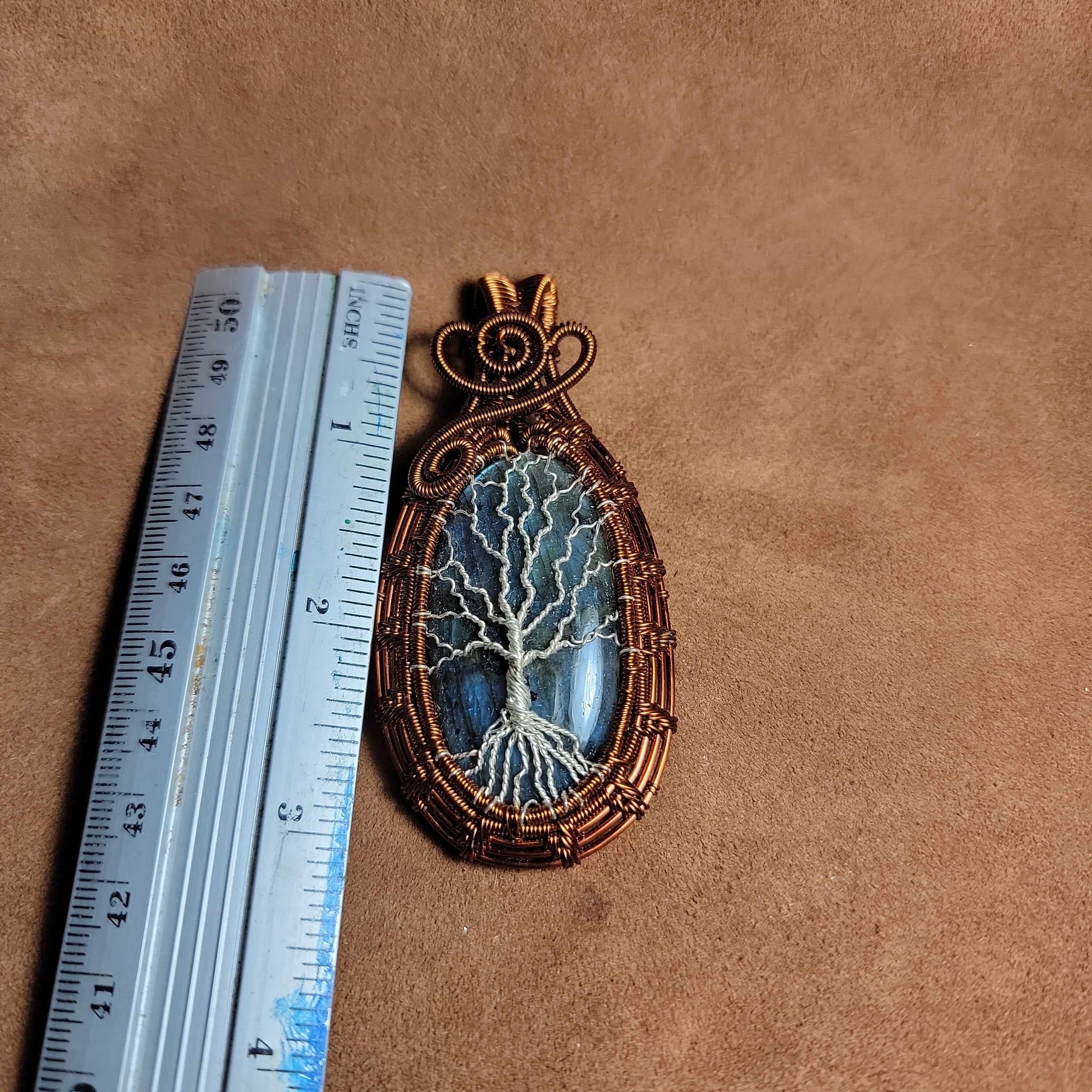 Wire Wrapped Handmade Pendents with Labradorite Stones