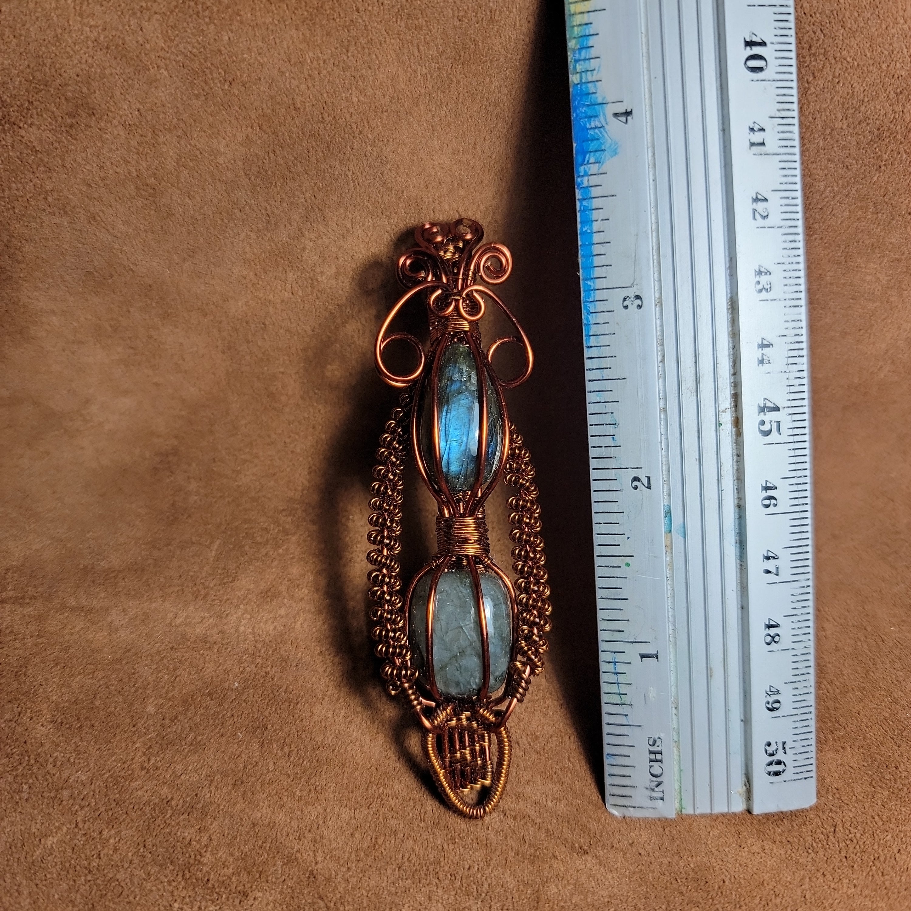 Wire Wrapped Handmade Pendents with Labradorite Stones