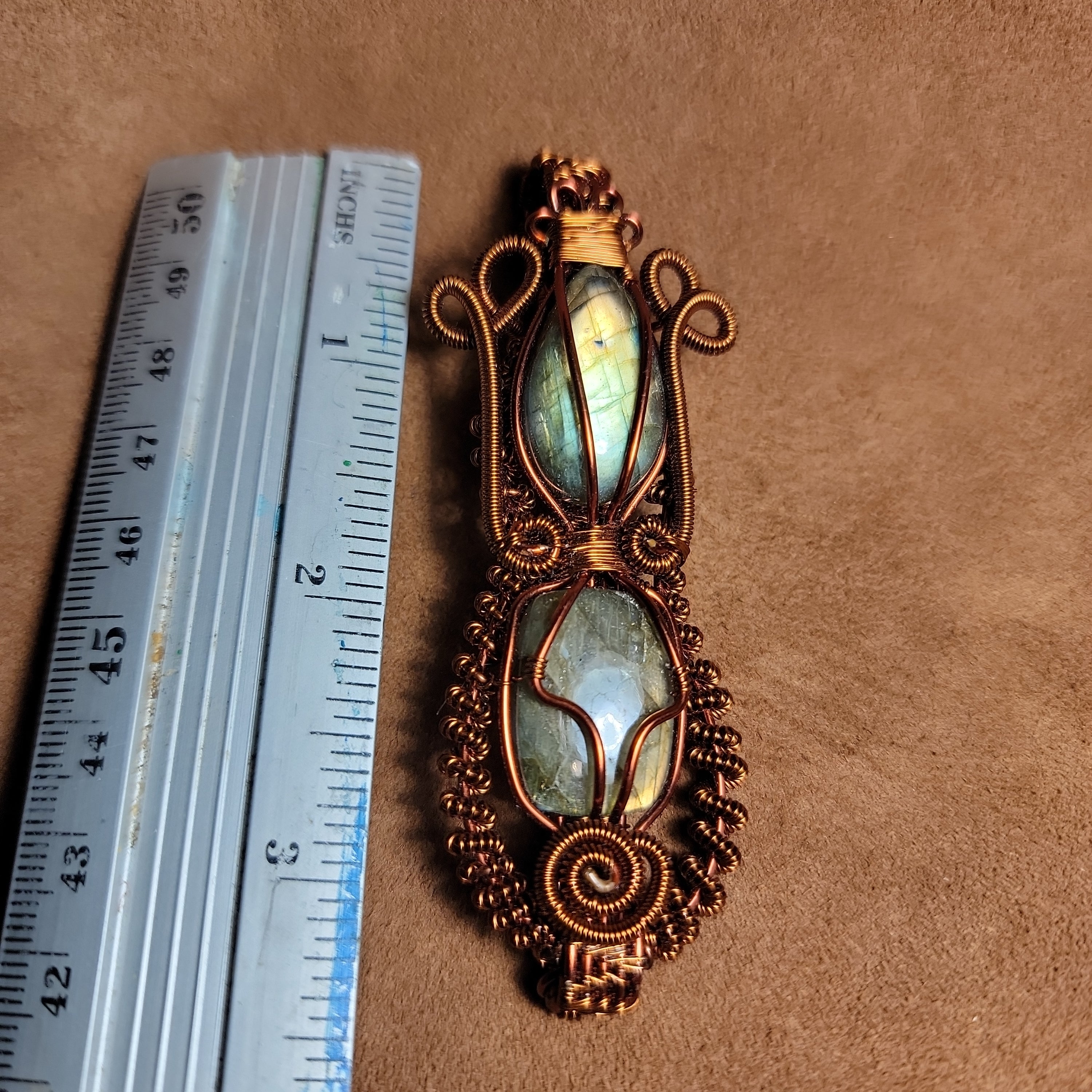 Wire Wrapped Handmade Pendents with Labradorite Stones