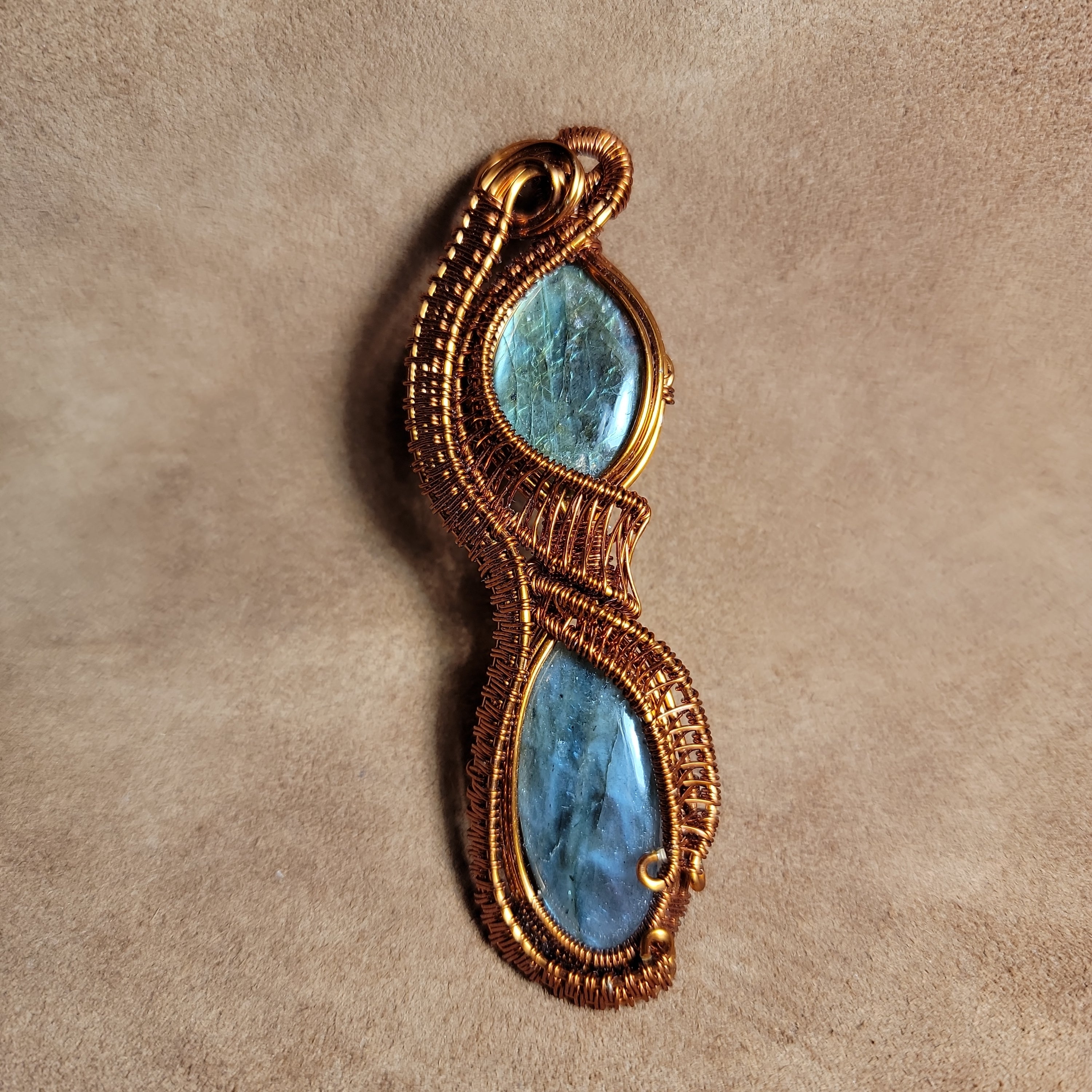 Wire Wrapped Handmade Pendents with Labradorite Stones