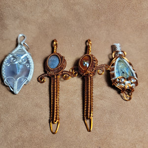 Wire Wrapped Copper Pendents