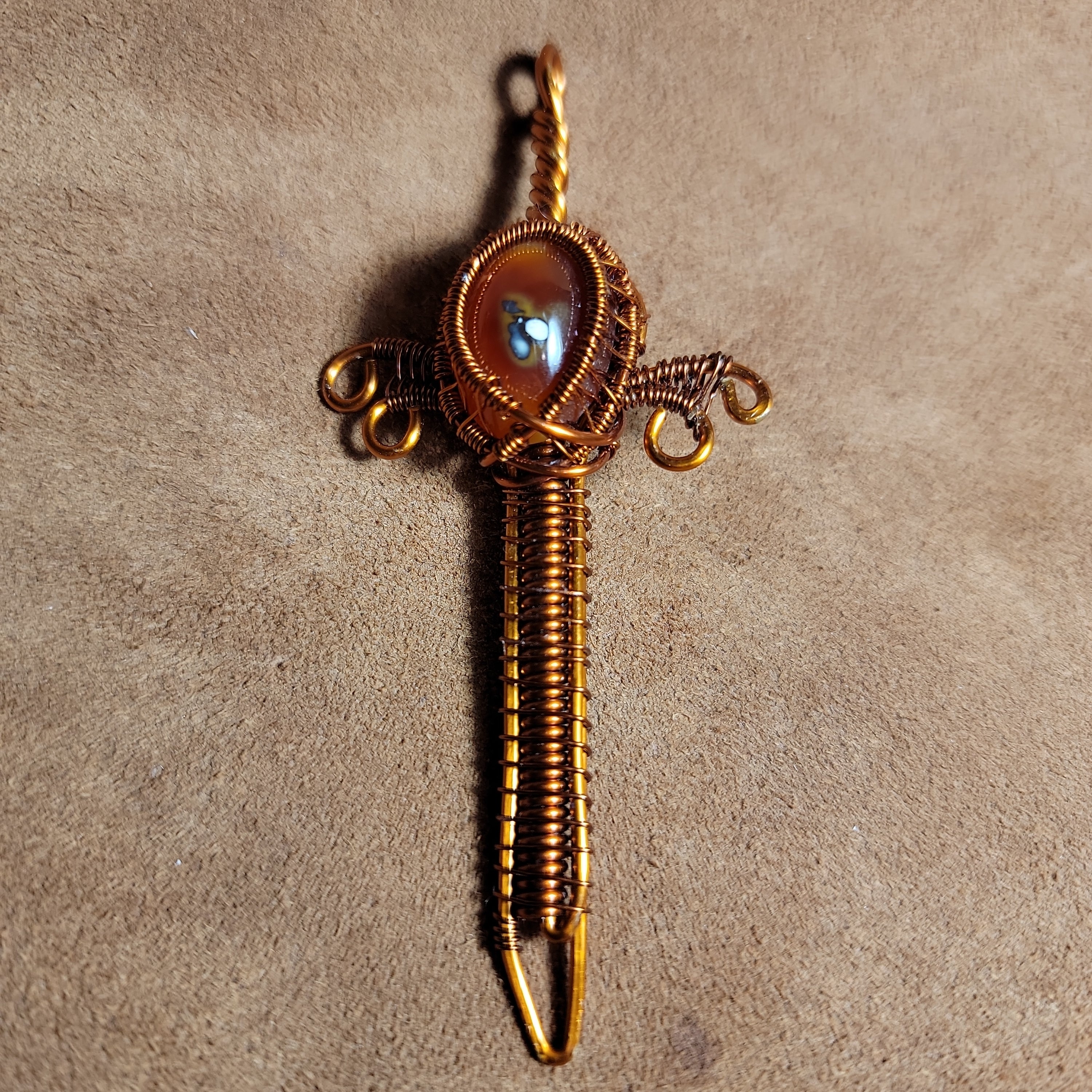 Wire Wrapped Copper Pendents