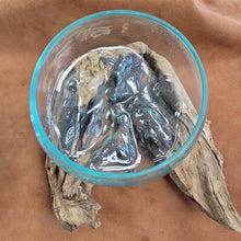 Handblown glass molted on teakwood Root