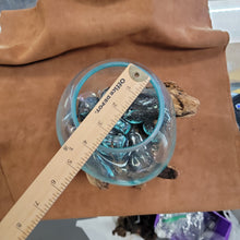 Handblown glass molted on teakwood Root