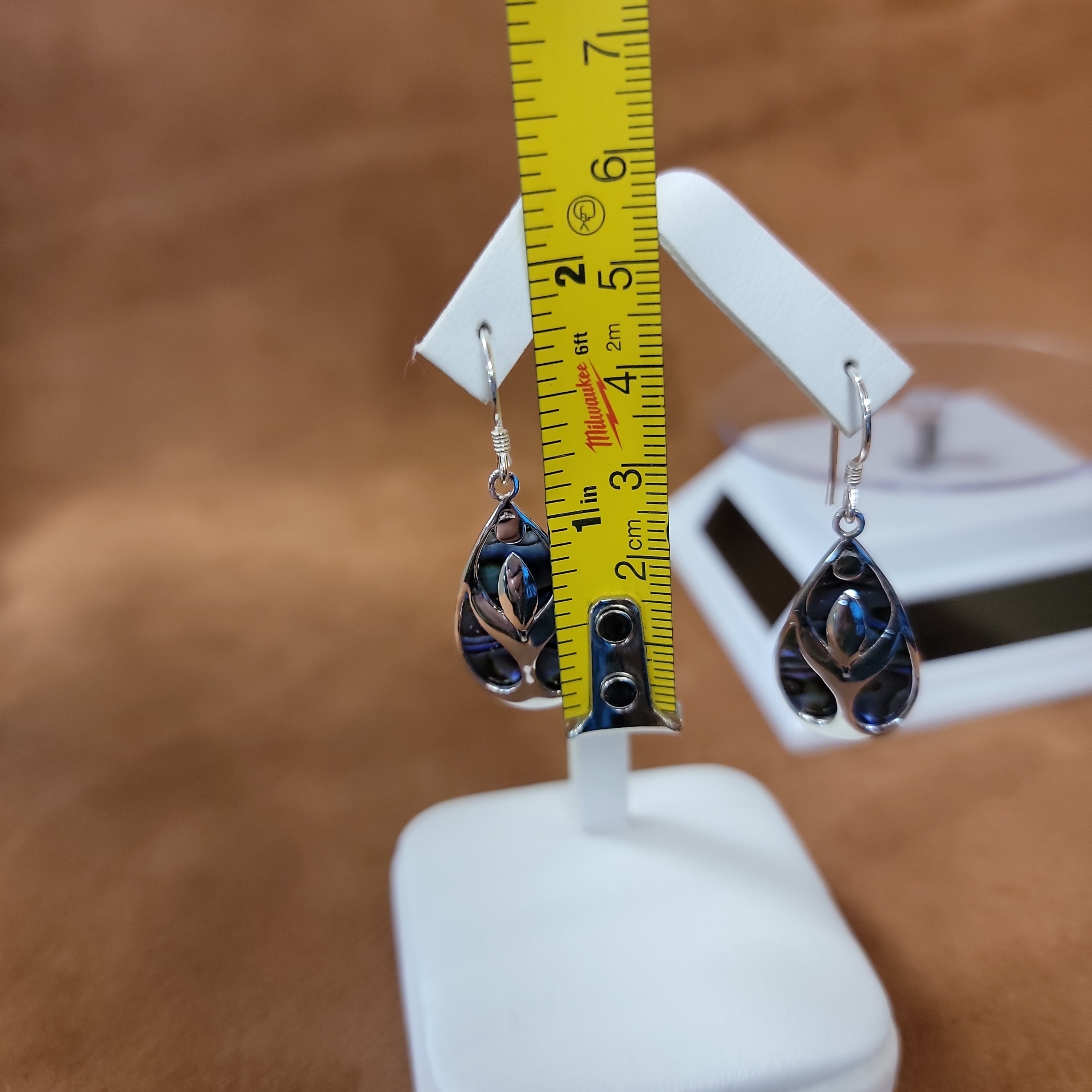 Vera Wolf Sterling Silver Earrings Abalone