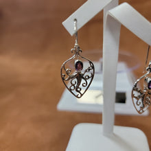 Vera Wolf Sterling Silver Earrings Octopus with Amethyst